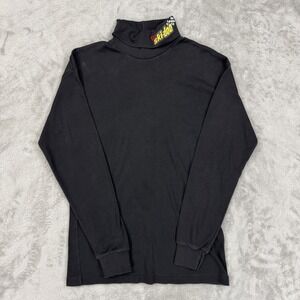 Vintage Team Ski-Doo Shirt Mens Large Sno Gear Black Turtleneck Base Layer Warm